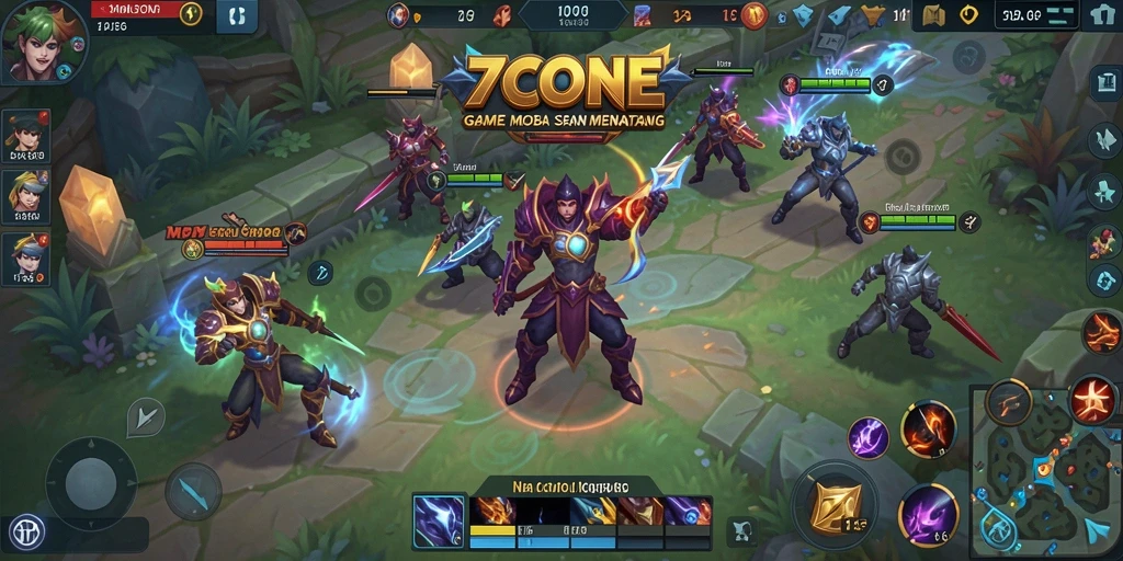 Gameplay MOBA yang menegangkan di 7CONE