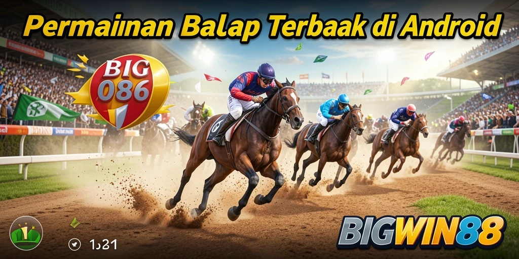 Tampilan layar gameplay balap menegangkan di BIGWIN88.