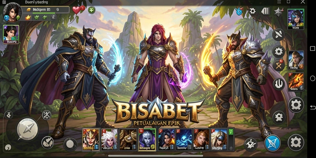 Tampilan menarik dari gameplay BISABET menunjukkan petualangan fantastis dalam MMORPG.