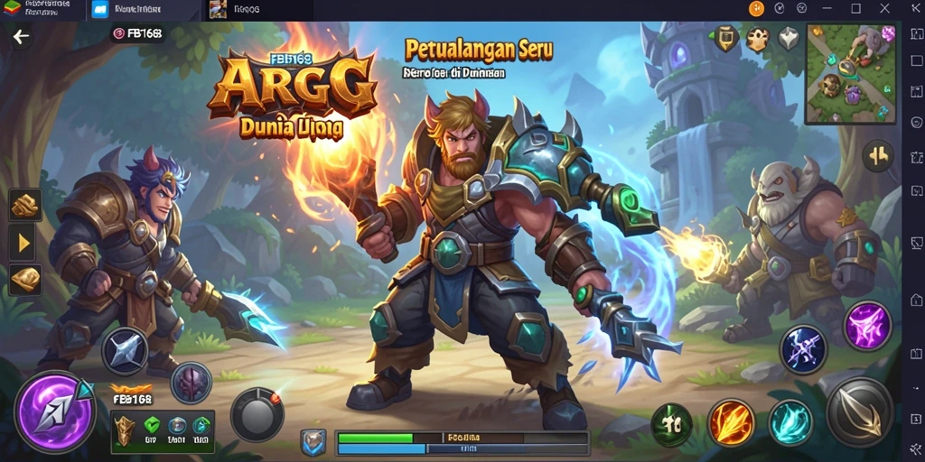 Screenshot FB168 menampilkan aksi pertempuran seru dan strategis.