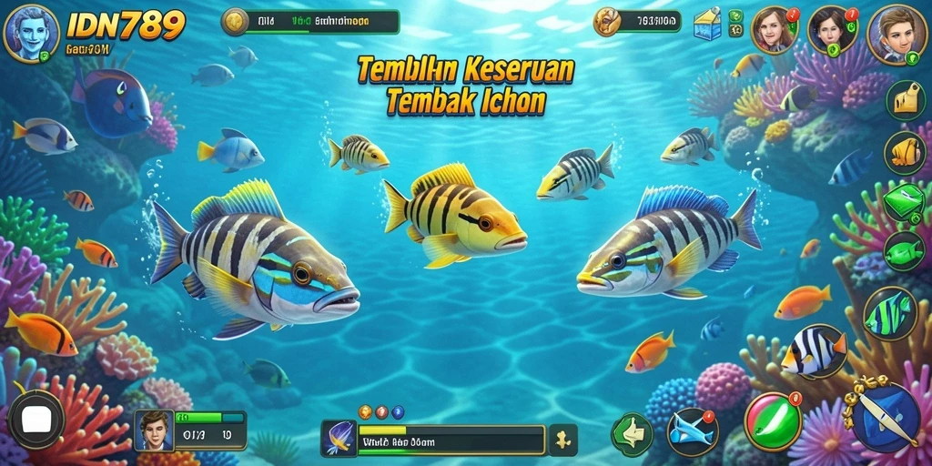 Screenshot gameplay IDN789 dengan aksi Tembak Ikan yang seru.