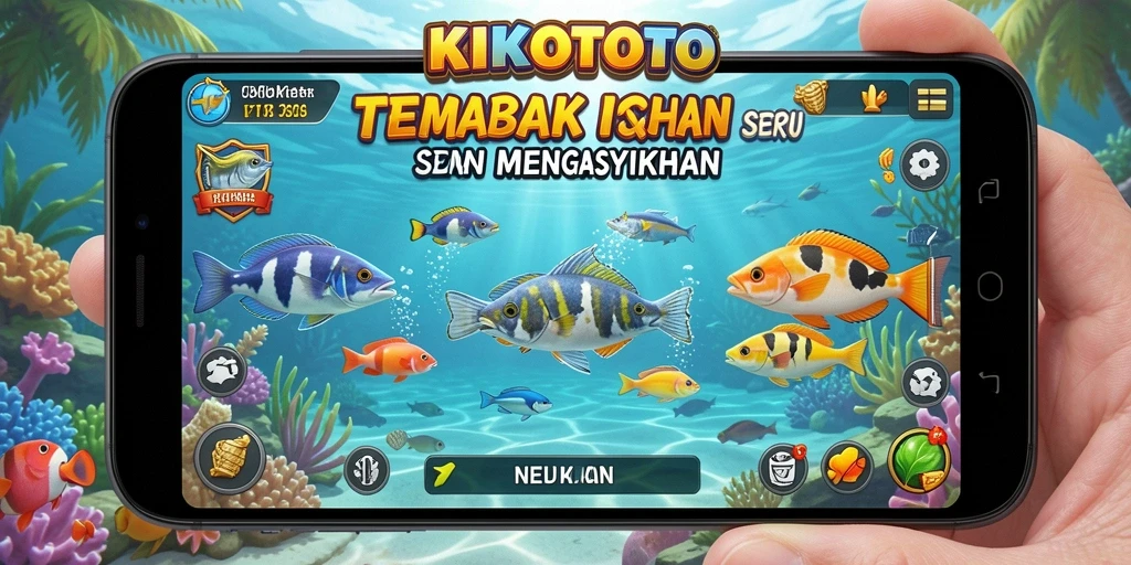 Gameplay KIKOTOTO yang mengasyikkan dengan berbagai ikan untuk ditembak.