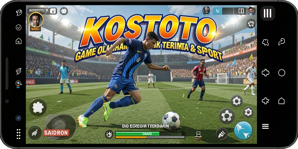 Tampilan gameplay KOSTOTO yang seru dan menantang.