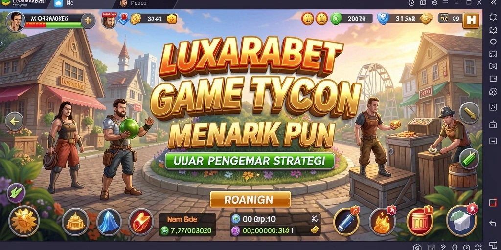 Tangkapan layar gameplay LUXARABET menampilkan keseruan dalam membangun bisnis.