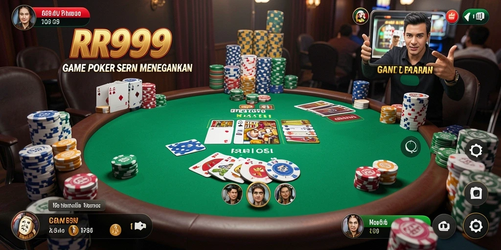 Tampilan gameplay RR999 yang menegangkan dan seru dalam permainan Poker.