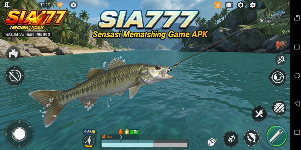 Tampilan menarik dari gameplay SIA777 saat menangkap ikan.