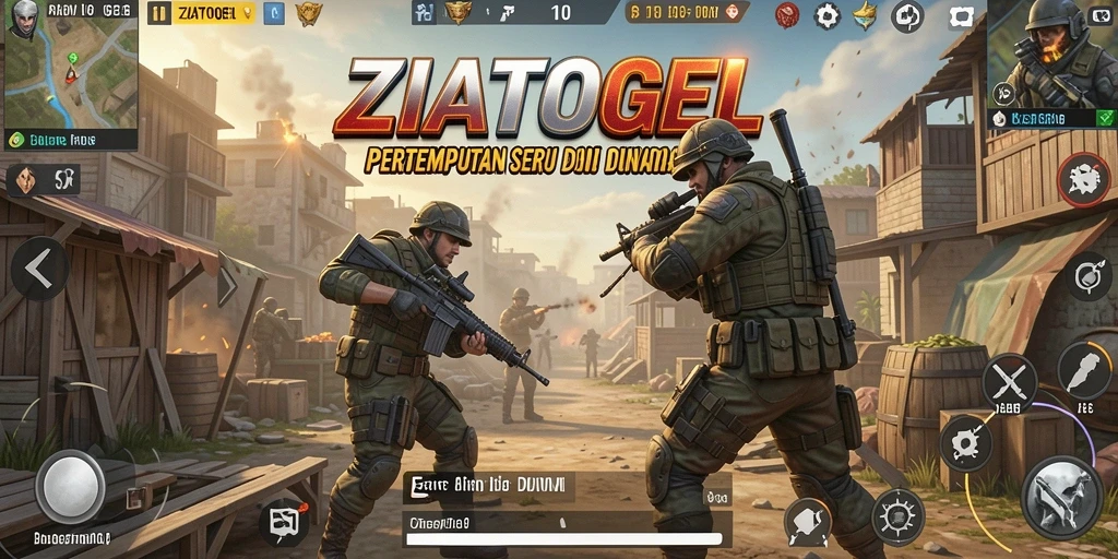 Tangkapan layar ZIATOGEL menampilkan aksi epik pertempuran Battle Royale.